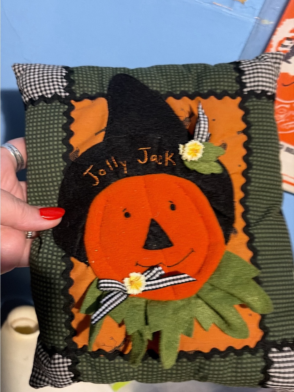 Vintage Halloween Jolly Jack pillow